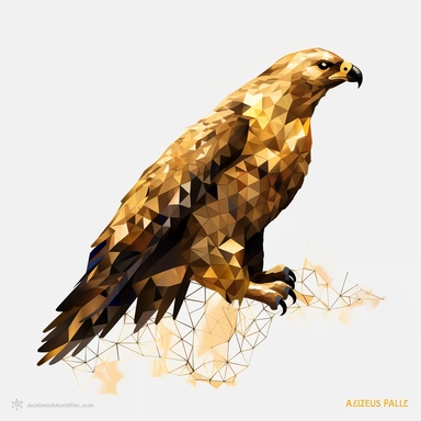 vector art, logo design, Golden Eagle on the branch drawing,Golden Eagle on the branch clipart, transparent background, 4k quality, flawless drawing , Alebrije, abstract, Illustrators, by Sabbas Apterus