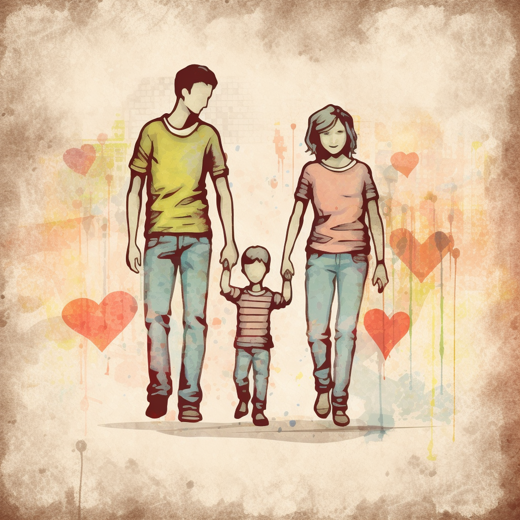 father and son clipart