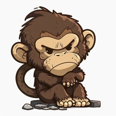 cute anime apes clipart