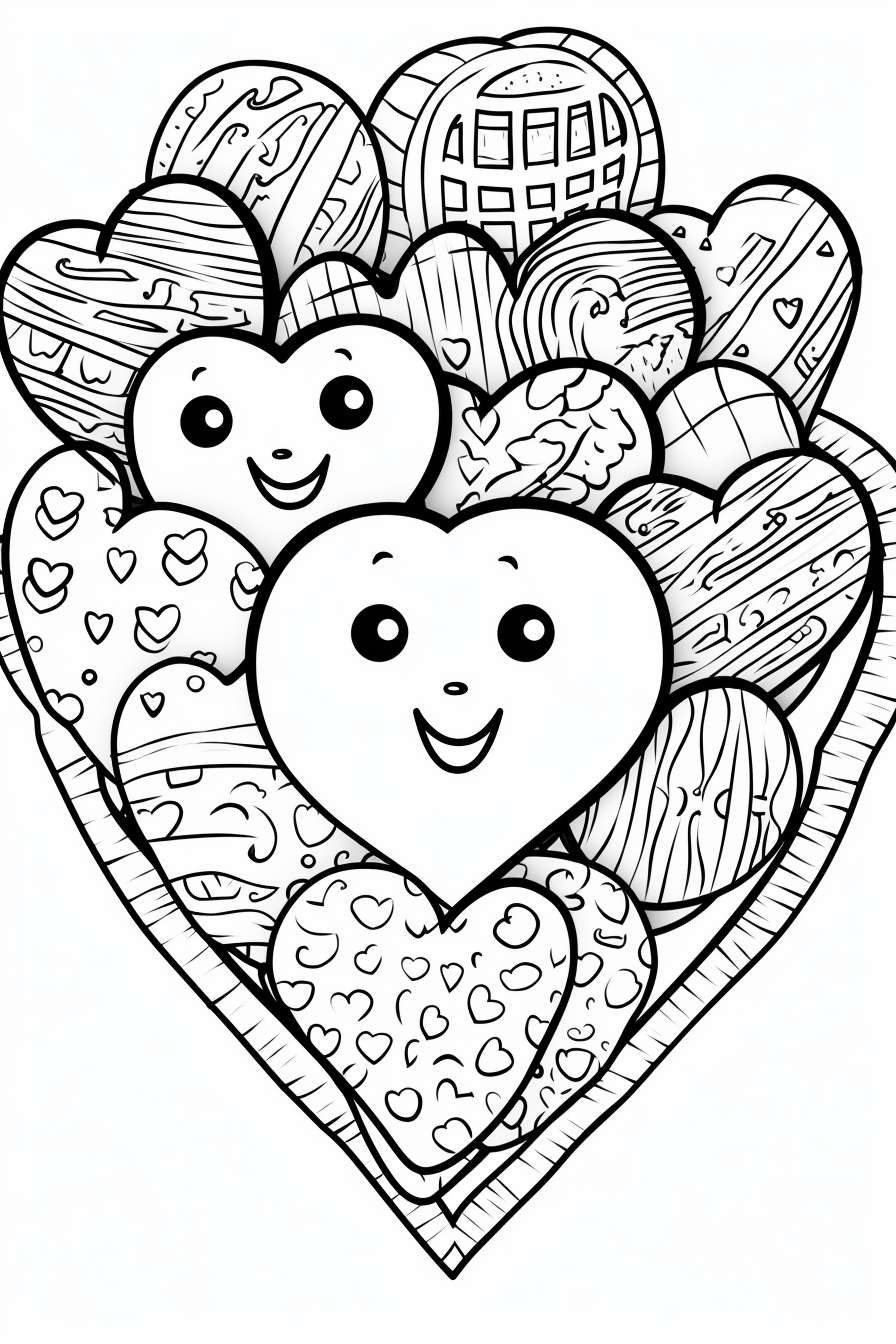 coloring hearts cliparts