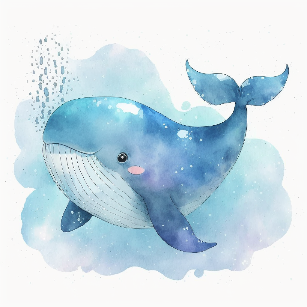 cartoon whale cliparts