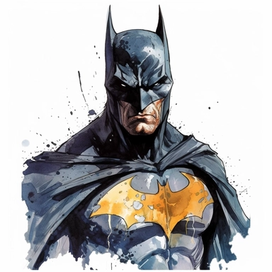 watercolor clipart Batman , Neal Adams