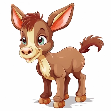 cute donkey clipart