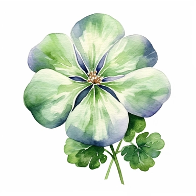 Watercolor Clover Clipart