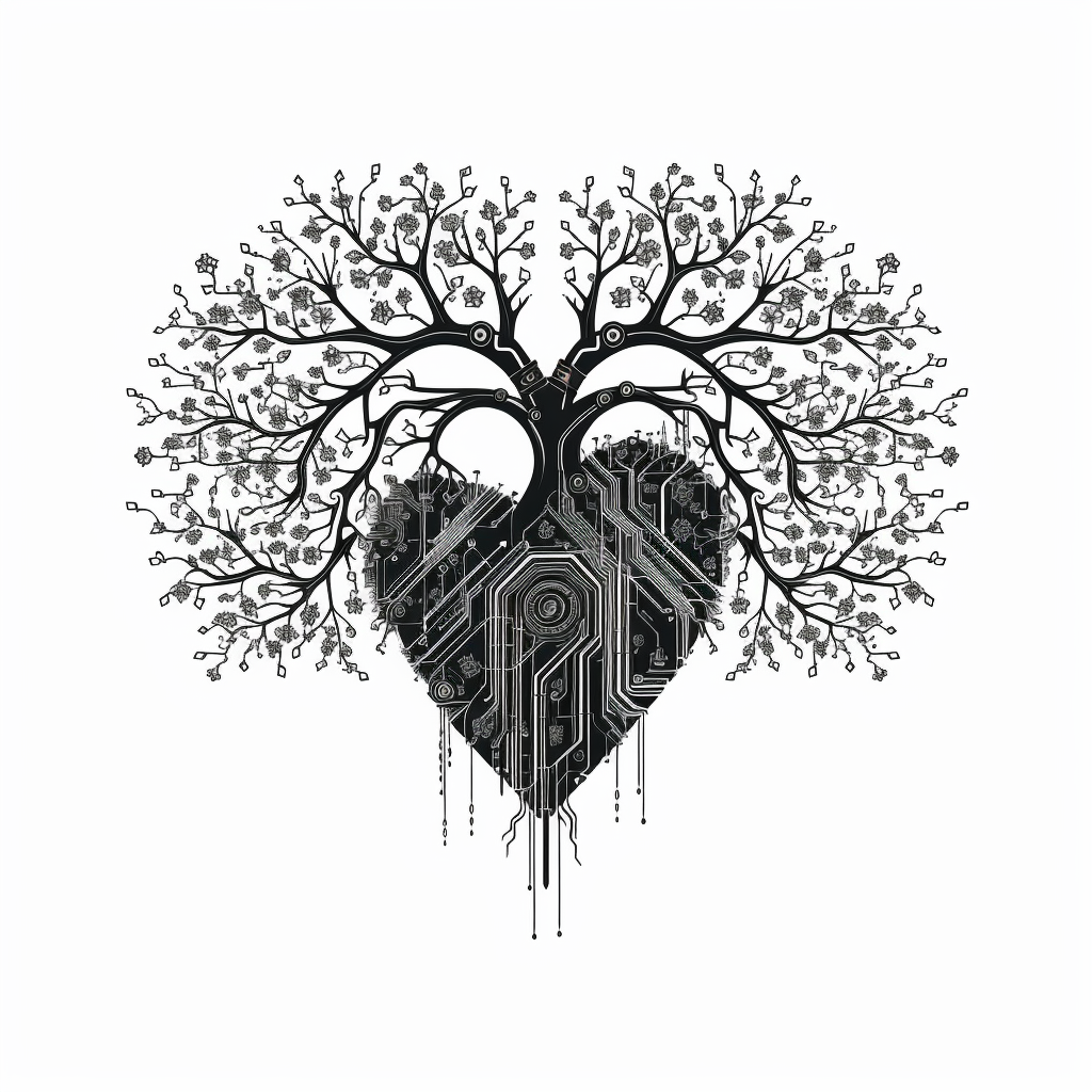 hearts tree cliparts