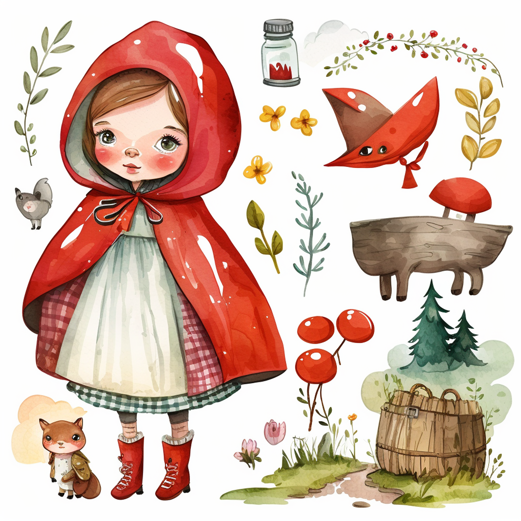 little red riding hood clipart