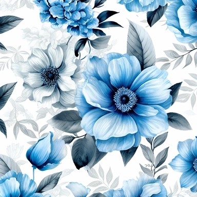 Contemporary collage style floral patterns blue watercolor elegant flowers wedding invitations high quality and elegant clipart of flowers gucci art white background 4