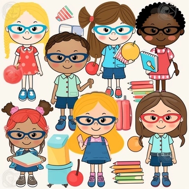 school clipart, elementary clipart, teacher clipart