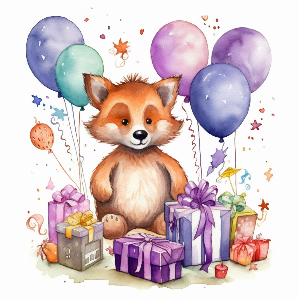 birthday animals cliparts