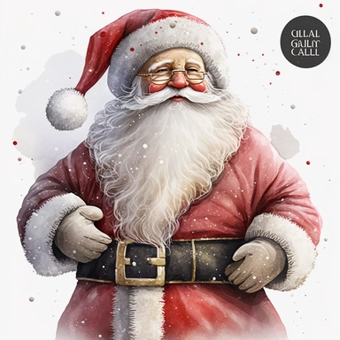 Immerse yourself in the magic of Santa Claus with this collection of realistic standing Santa Claus Clipart watercolor images, showcased against a white background and rendered in ultra-high-definition (UHD). Each image in this pack depicts Santa Claus in a lifelike standing position, radiating joy and holiday spirit. The UHD resolution ensures remarkable clarity, bringing Santa Claus to life with intricate details and vibrant colors. Whether you're creating cards, exploring mixed media techniqu