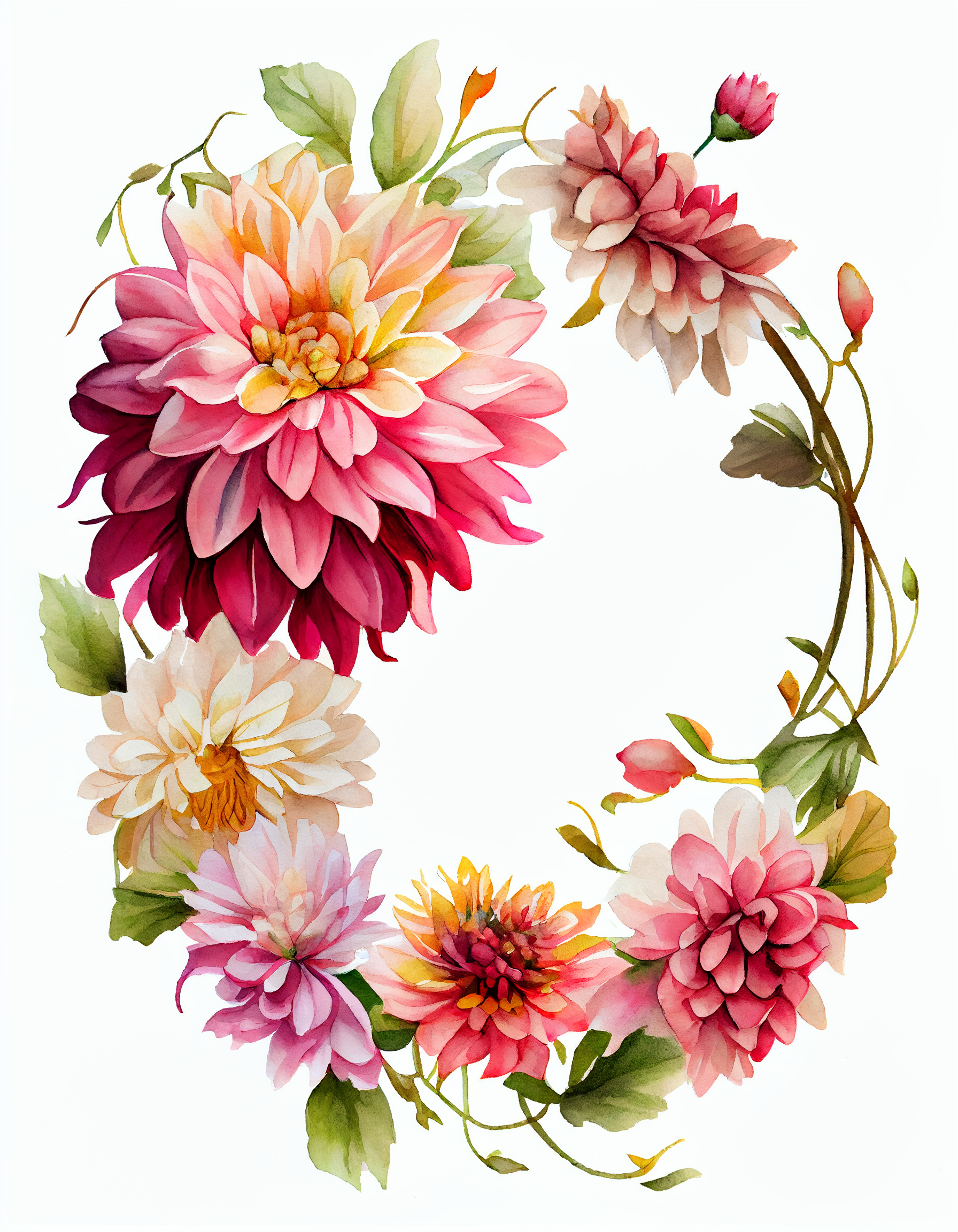 cliparts pink dahlia