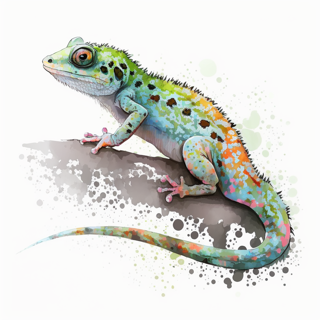 cute gecko cliparts