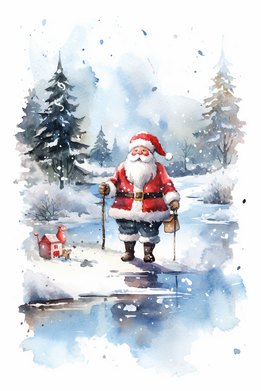 blue santa cliparts