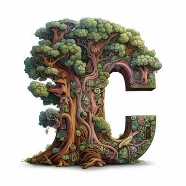 create a clipart cartoon image of a California Redwood tree with letters CA formed by its roots
