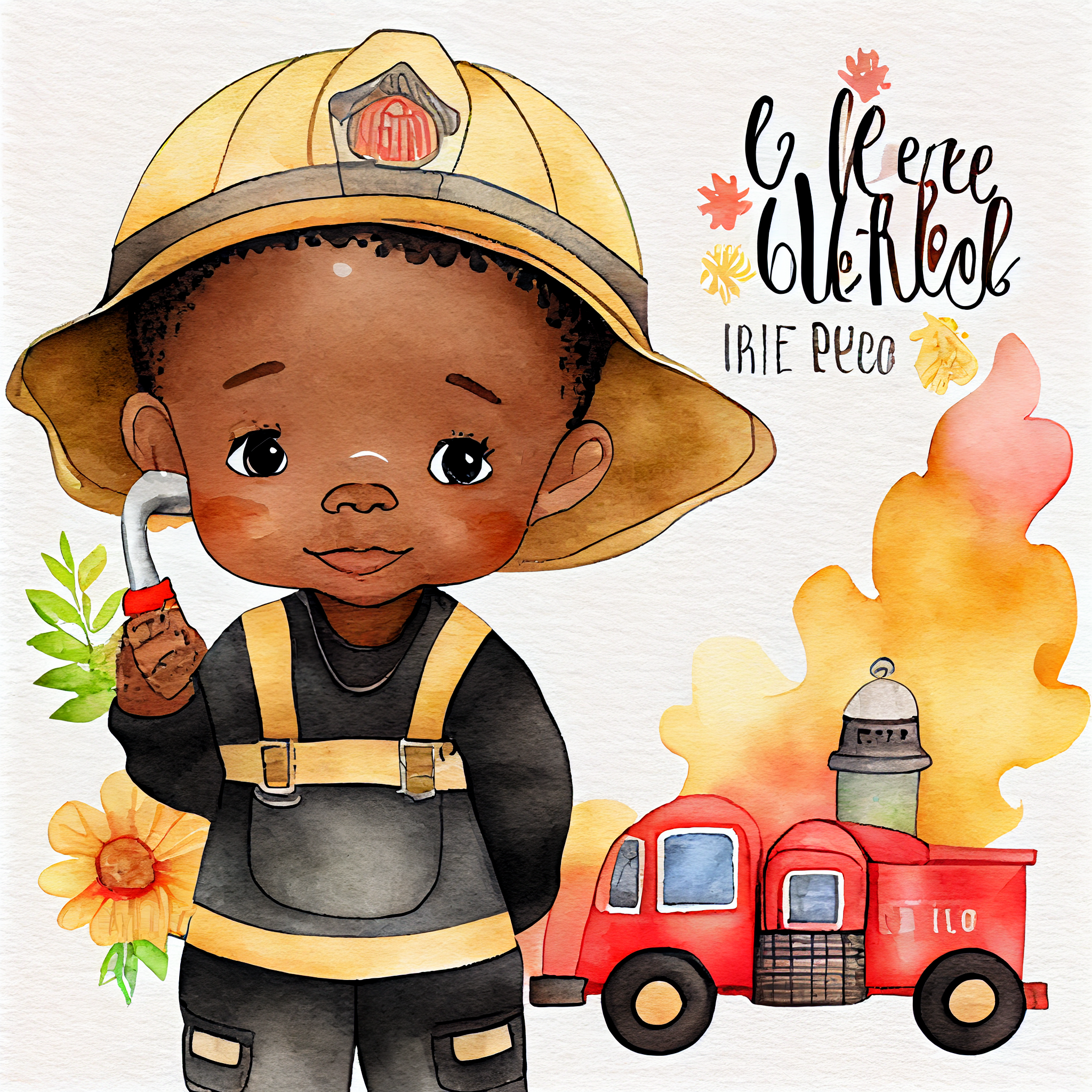 firefighter cliparts black