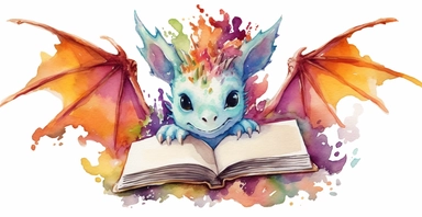 Adorable open watercolour book, cute baby dragons flying out, vivid colours, watercolor clipart, white background, I can’t believe how beautiful this is