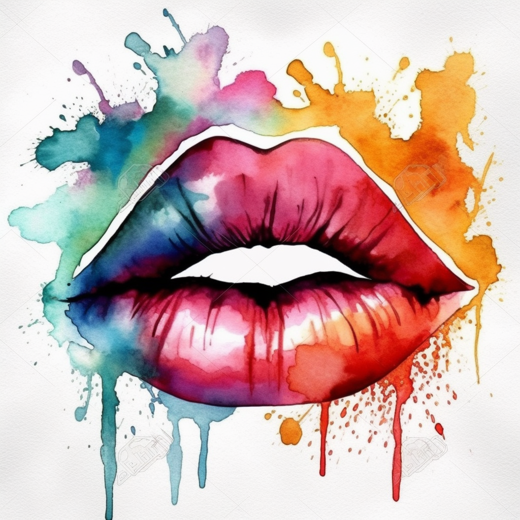 kissing lips clipart