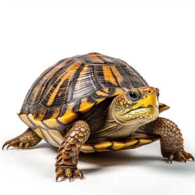 high def photograph clipart vector image with plain white background of a hyper realistic high definition photograph of a box turtle. extremely detailed. 35mm lens. 8k. Ultra HD.