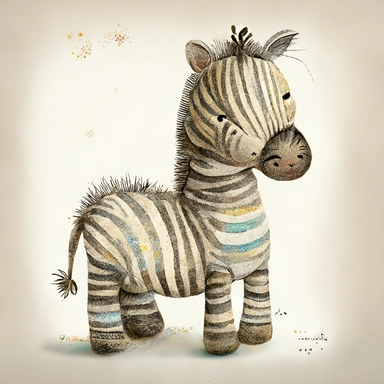 A cute baby zebra , jellycat, stylised hand painted textures, stylized digital art, baby zebra, rough paper texture, baby zebra, highly detailed muted colors,watercolor texture, setteidreams colour design, finger blend shading, stippled walls,amazing textured brush strokes, illustrated in whimsical style, childrens book illustration, clipart style, white solid background , no watermark, remove watermark, no text, remove text, no writing, remove writing