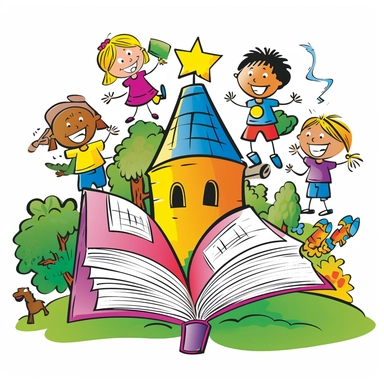 School Clipart book fun