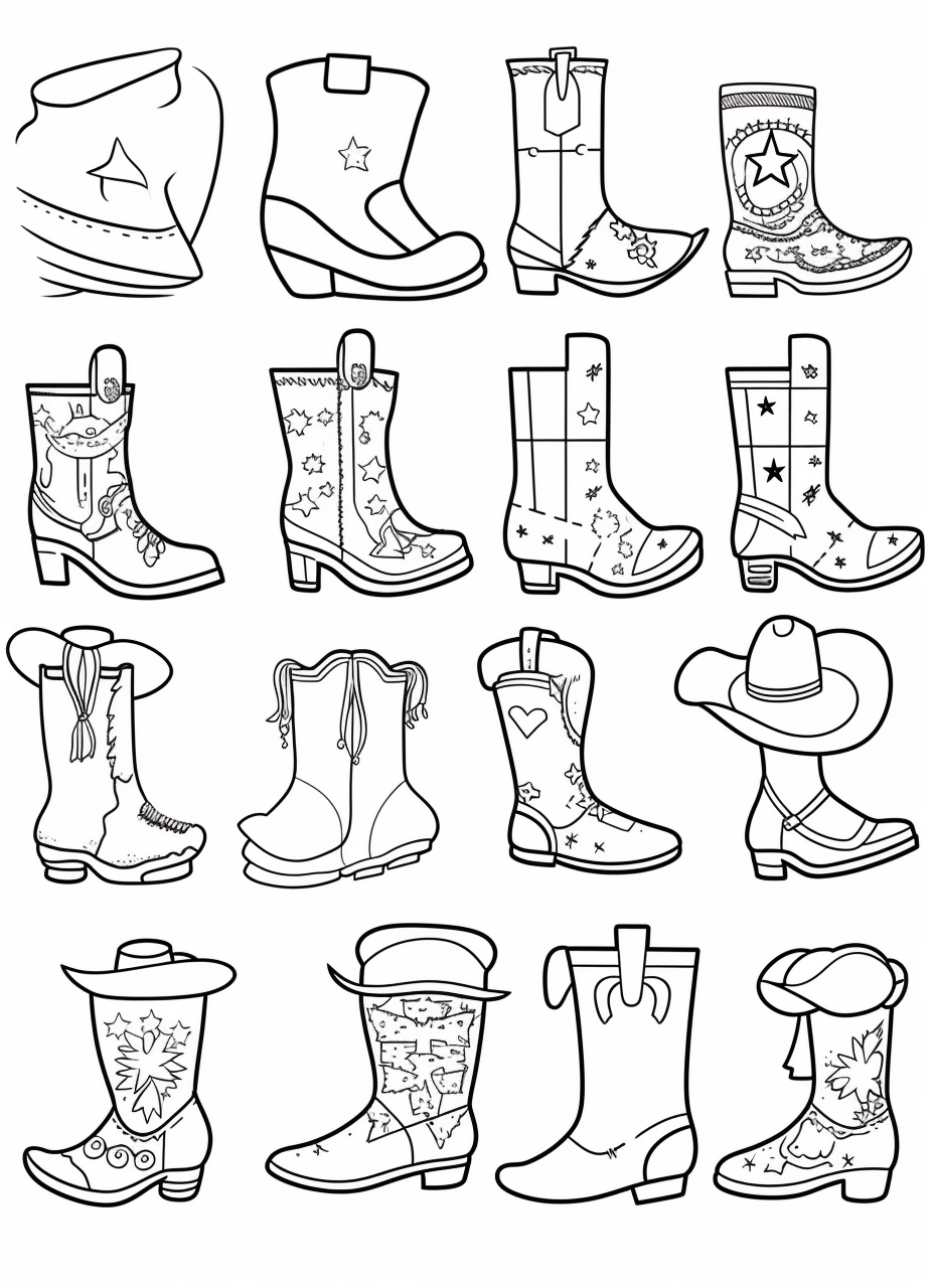 black boot cliparts