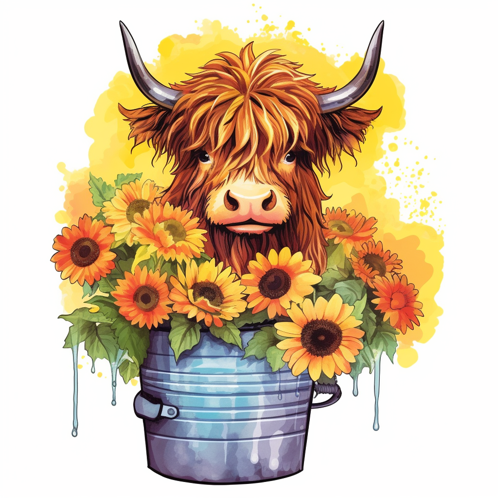 colorful cow cliparts