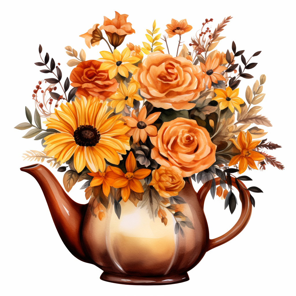 orange flower clipart