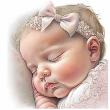 clipart, no background, newborn baby, pastel