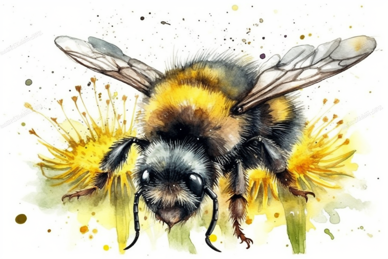 flower bee cliparts
