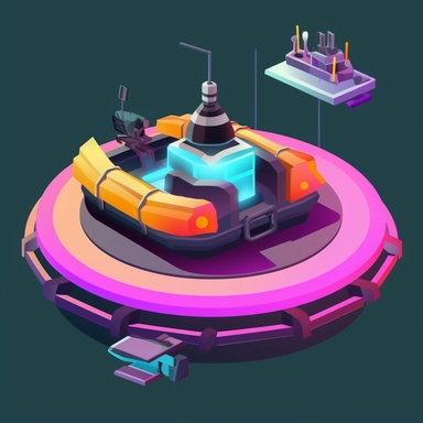 futuristic small family hovercraft concept, isometric perspective, game sprite, sci-fi, fun, creative, cartoon, clipart, hyper-detailed, black background,