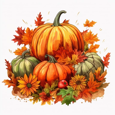 ingle clipart image png graphic of a Hyper Realistic Painting Clipart Season Autumn Fall PNG Illustration