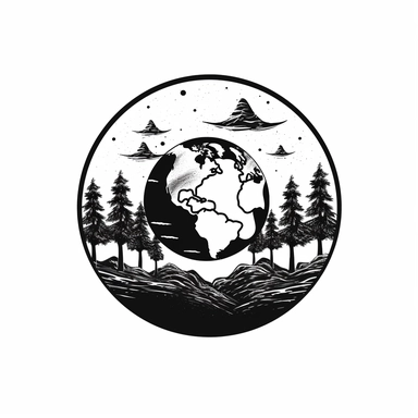 icon Earths Conservation at the clip art Black And White