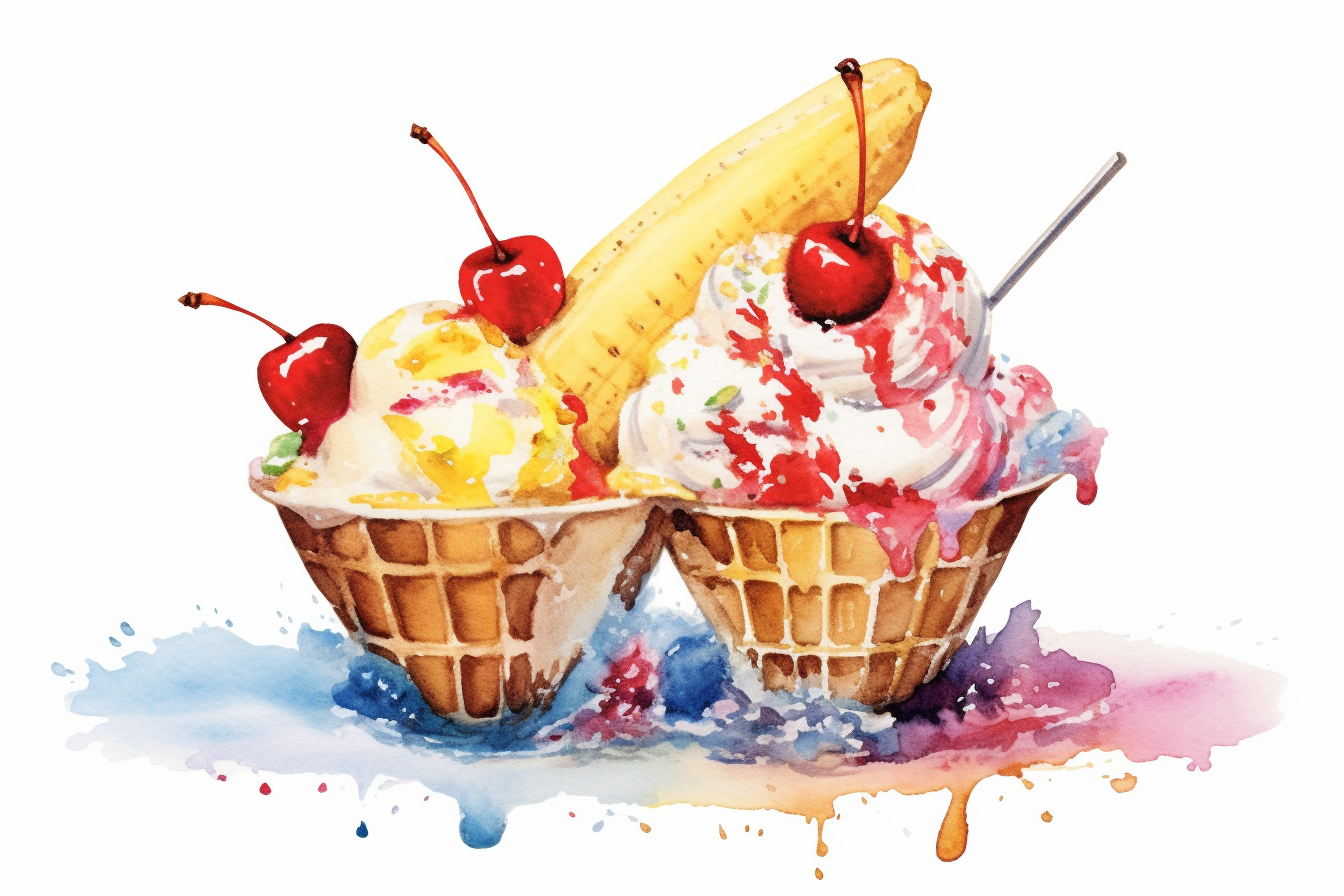 banana split clipart