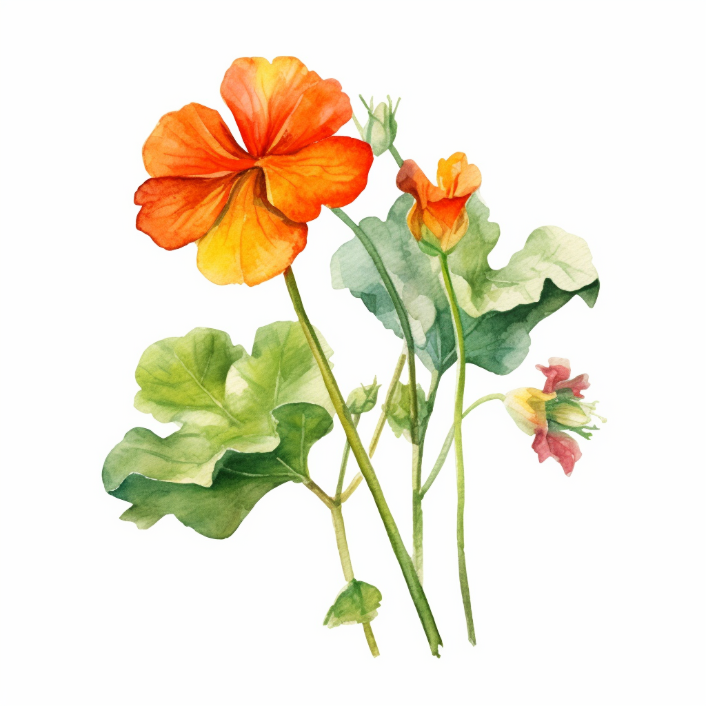 nasturtium flower cliparts