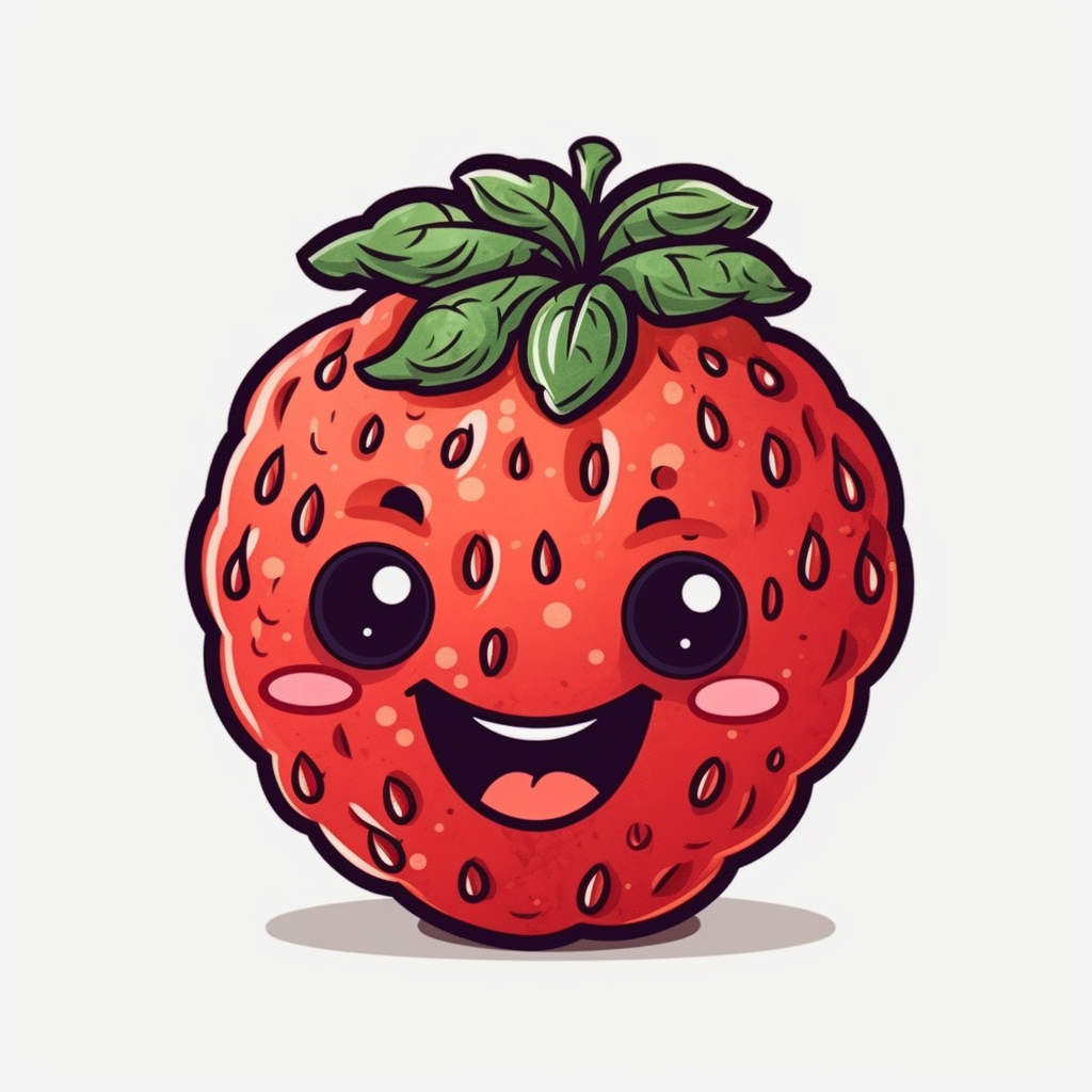 happy strawberry cliparts