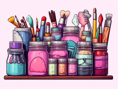 craft jar clipart clipart png – creative free vector image, in the style of saturated palette, cluttered, margaret keane, light purple, juxtaposition of objects, technology-based art, neo-pop iconography