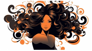 Clip Art for Black Hairdresser Beauty Salon, 2D, Vector, Flat separated on white background