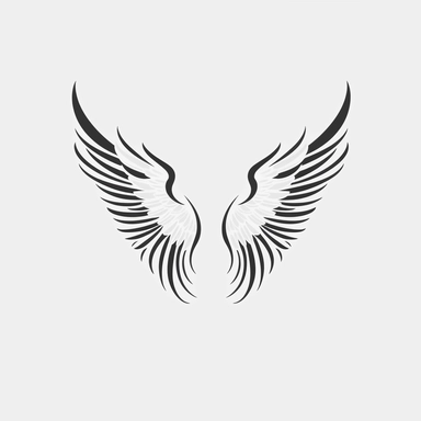 Angel Wings Svg , Angel Wings Clip Art, Wings Cut File For Silhouette, white background