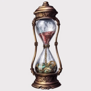 clipart, hour glass, victorian style, hyperrealism, watercolor, transparent background, white background, highly detailed