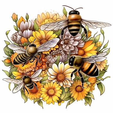 honey bee designs cliparts, artistic, creative, intricate, detailed, beautiful, colorful, vibrant, lively, dynamic, charming, adorable, cute, realistic, fantasy, magical, natural, floral, outdoor, sunny, grassy, blooming flowers, buzzing bees, serene, peaceful, joyful, energetic, playful, whimsical, soft, gentle, cheerful, imaginative, digital, high-resolution, 3D, computer-generated, photorealistic, honey bee designs cliparts, wooden, night, materials, honey bee designs cliparts, iron, environm