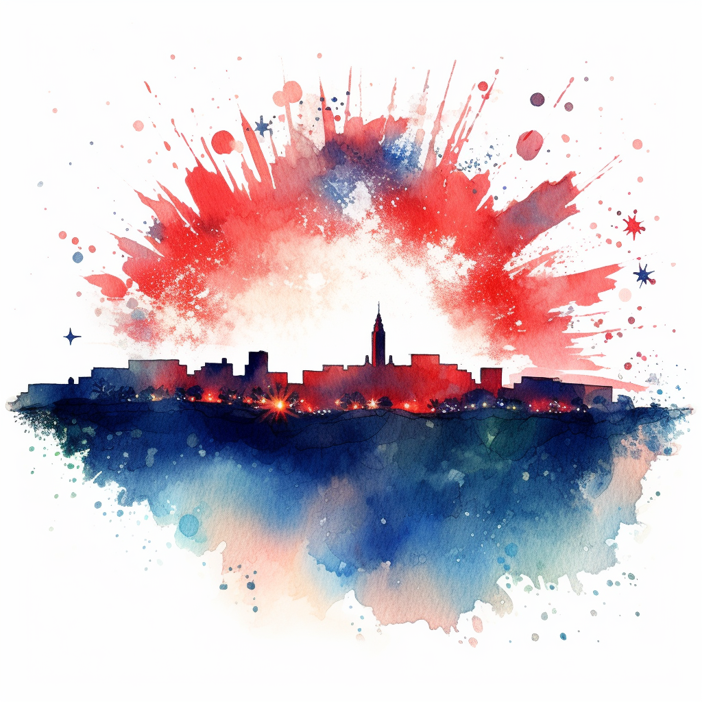 4th of july fireworks clipart