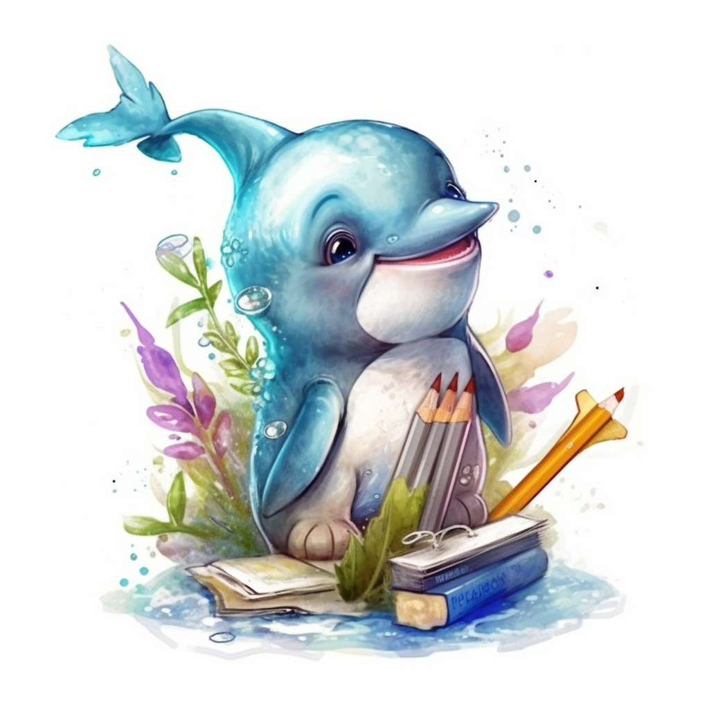 funny dolphin cliparts