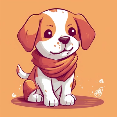 cartoon clipart illustrations for dog lover, in the style of ai weiwei, animated gifs, light maroon and orange, kawaii pop art, uhd image, high-contrast shading, skeletal