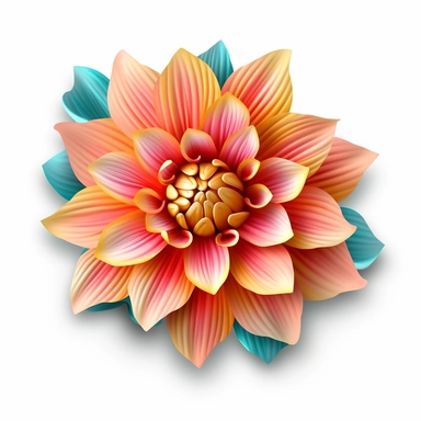 ultra realistic 3d flower clipart