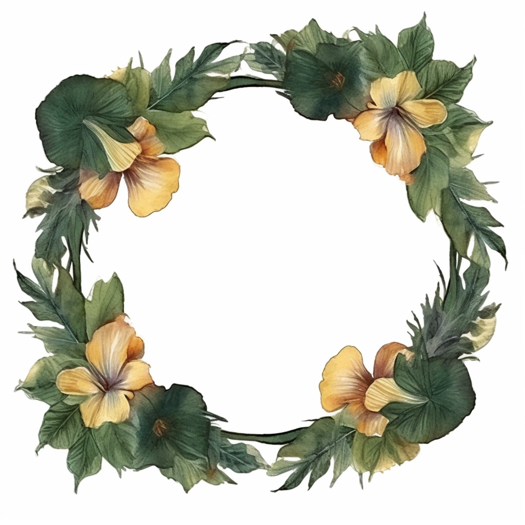 hibiscus frame cliparts