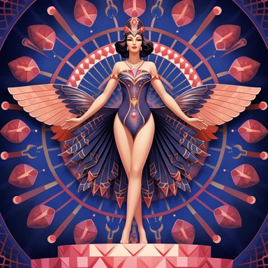 luxury roaring twenties goddess flamingo club clipart, landing, full body, close up, symmetrical art deco, pink navy radiant rosegold gold, aesthetic, sparklecore, spectacular stylized, fantastic realism, vectorized, sharpened, 32k, art by Michael Cheval, Botero, art by ChrisWaikikiAI,