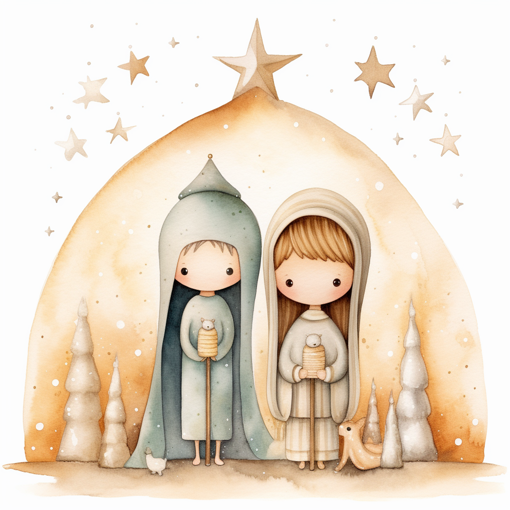 cute nativity cliparts