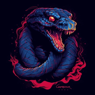 cobra sfumato vaperwave chiaroscuro clipart