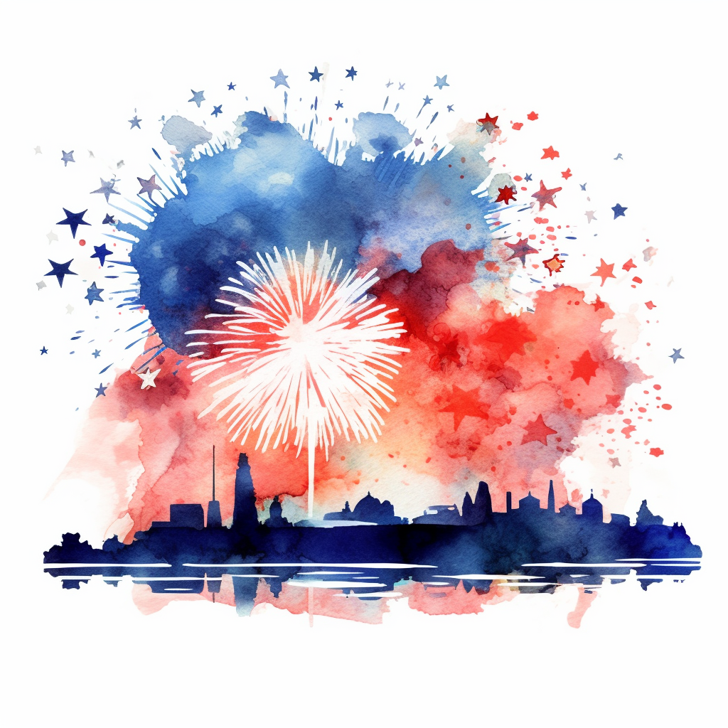 4th of july fireworks clipart
