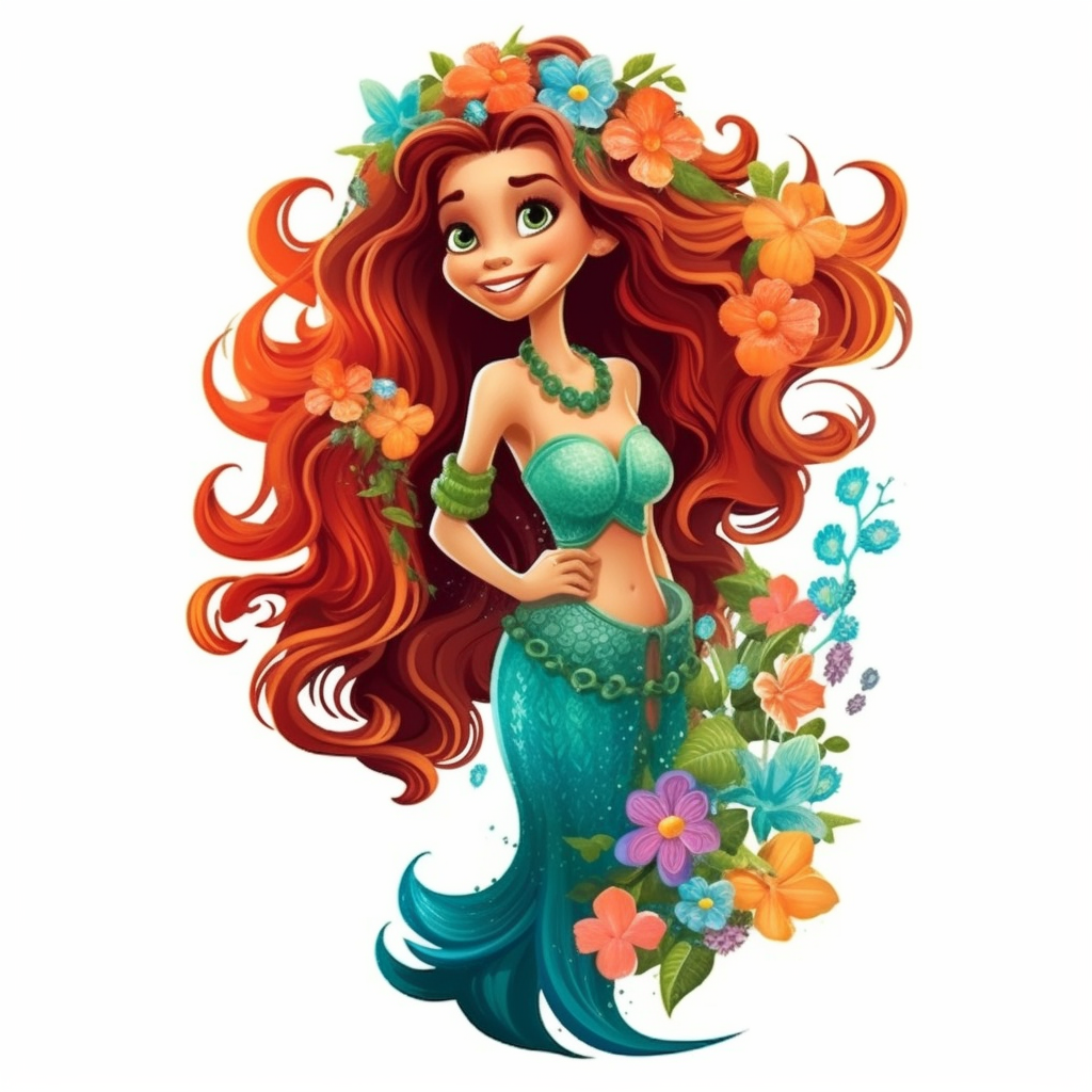 flower hair cliparts